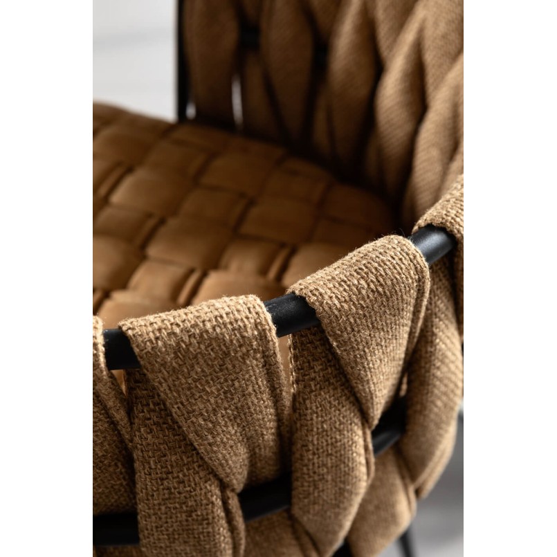 Chaise Cheerio jaune avec coussin Kare Design