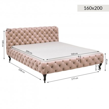 Bed Desire Velvet Ecru Kare Design
