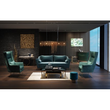 Sofa Vegas Forever Bluegreen 3-Seater Kare Design