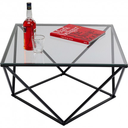 Coffee Table Cristallo Black 80x80cm Kare Design