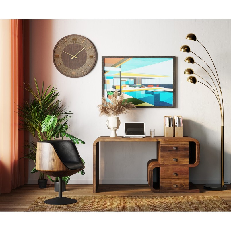 Bureau Soft Snake noyer 150x70cm