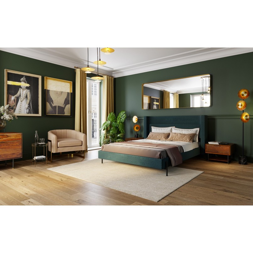Miroir Curve rectangulaire laiton 200x70cm Kare Design