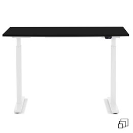 Bureau Office blanc noir 120x70