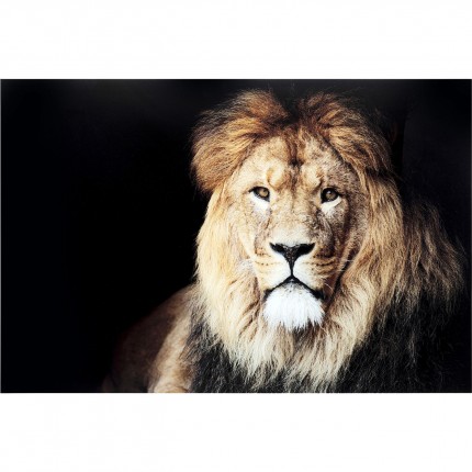 Tableau en verre King of Lion 150x100