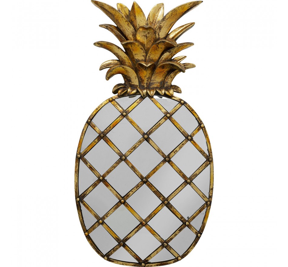 Wanddecoratie spiegel ananas 50cm Kare Design
