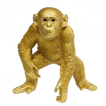 Figurine décorative Playing Ape doré 50