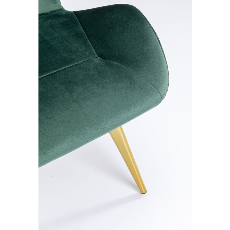 Chaise Viva velours vert Kare Design