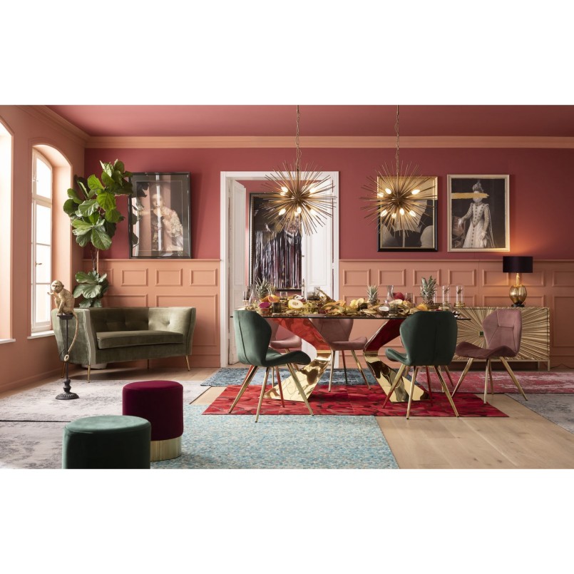 Chaise Viva velours vert Kare Design