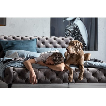 Bed Desire fluweel grijs Kare Design