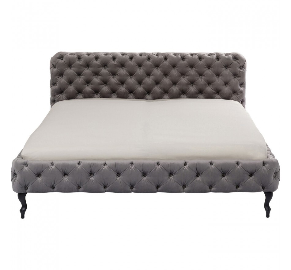 Bed Desire fluweel grijs Kare Design
