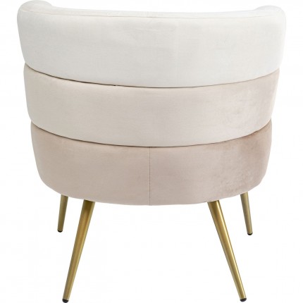 Fauteuil Sandwich fluweel creme Kare Design