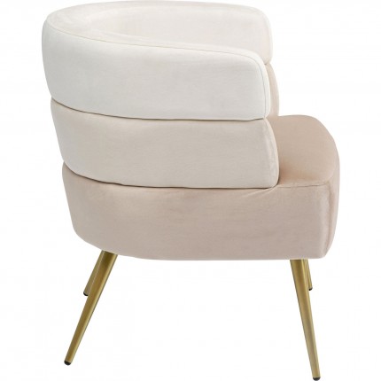 Fauteuil Sandwich fluweel creme Kare Design