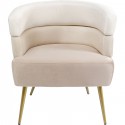 Fauteuil Sandwich velours crème Kare Design