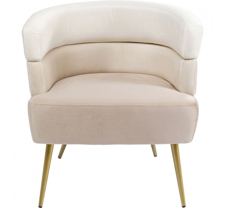 Fauteuil Sandwich fluweel creme Kare Design