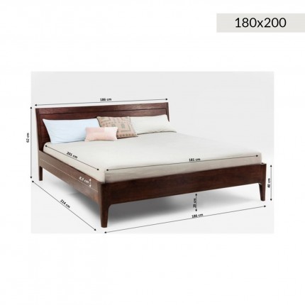 Bed Brooklyn walnoot Kare Design