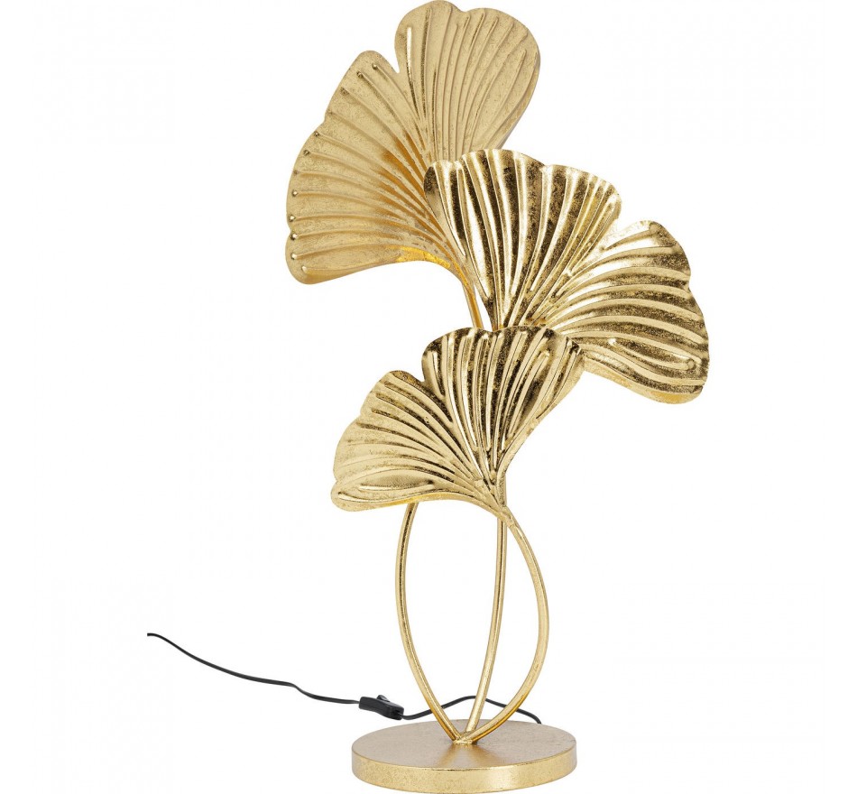 Golden Ginkgo Leaf Table Lamp Kare Design, Leaf Table Lamp Gold
