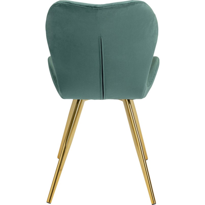 Chaise Viva velours vert Kare Design