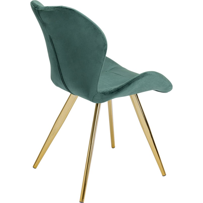 Chaise Viva velours vert Kare Design