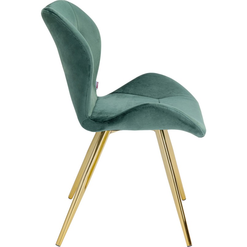 Chaise Viva velours vert Kare Design