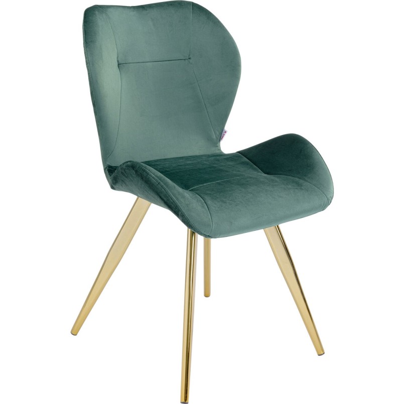 Chaise Viva velours vert Kare Design
