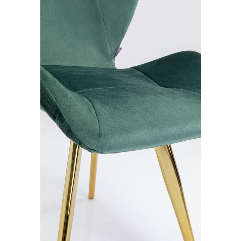 Chaise Viva velours vert Kare Design