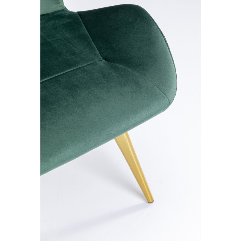 Chaise Viva velours vert Kare Design