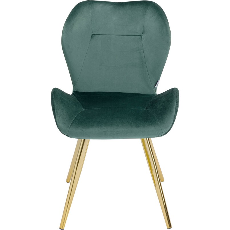 Chaise Viva velours vert Kare Design