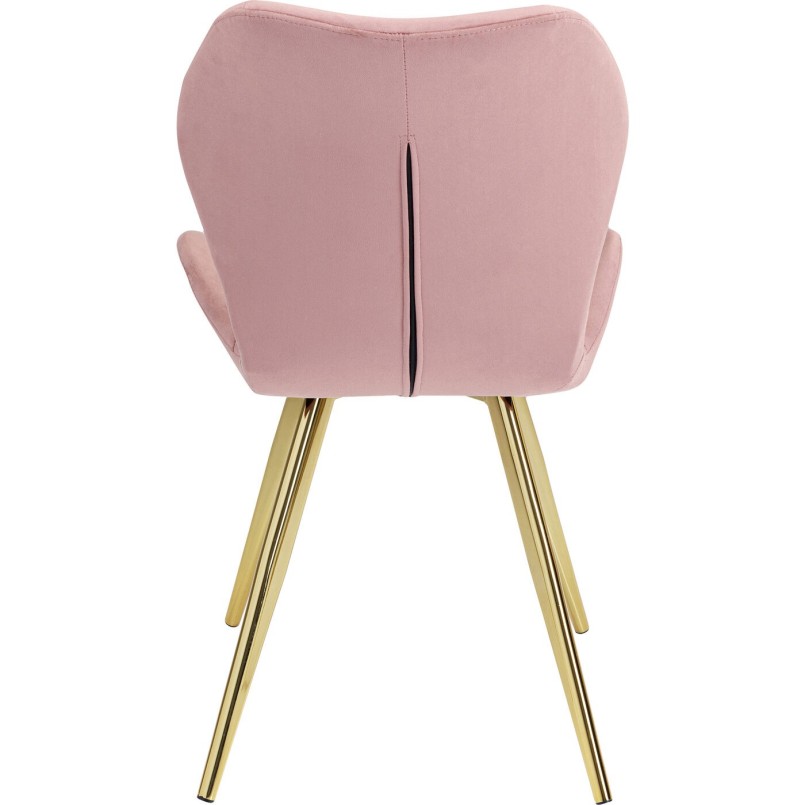 Chaise Viva velours rose Kare Design
