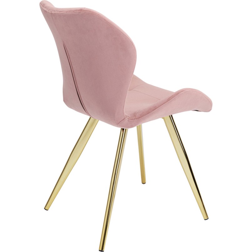 Chaise Viva velours rose Kare Design