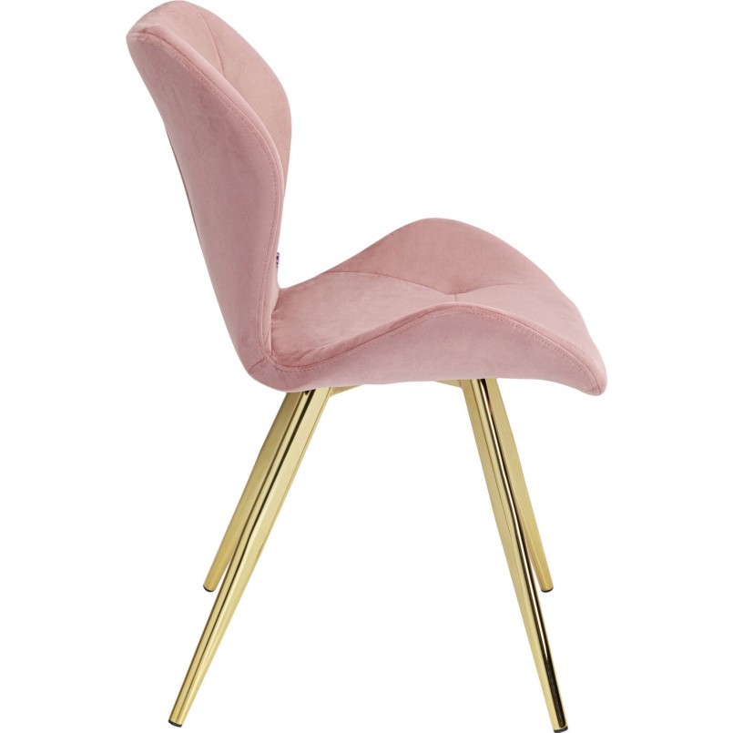 Chaise Viva velours rose Kare Design