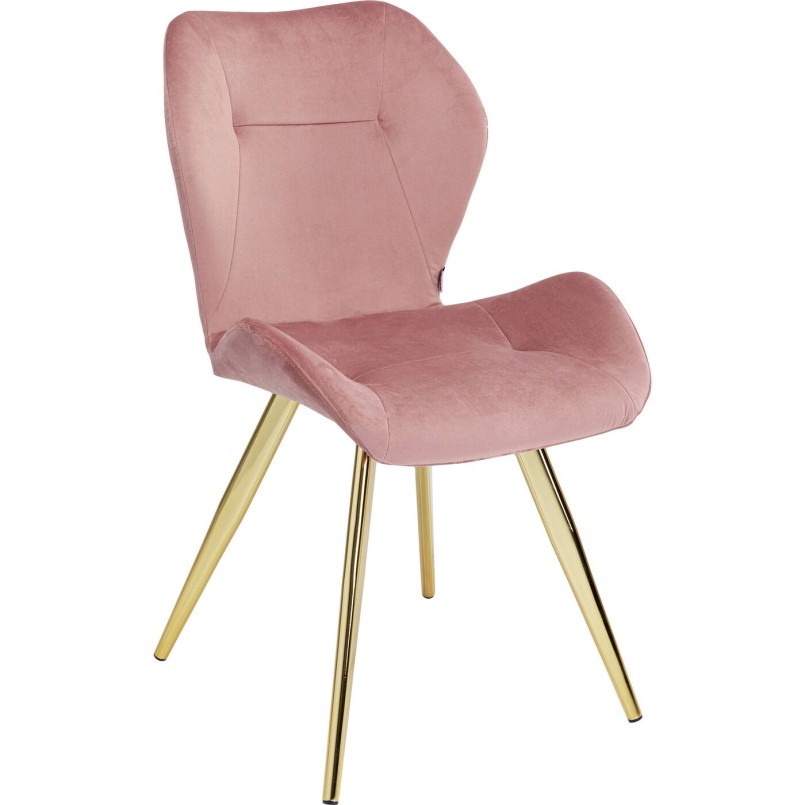 Chaise Viva velours rose Kare Design