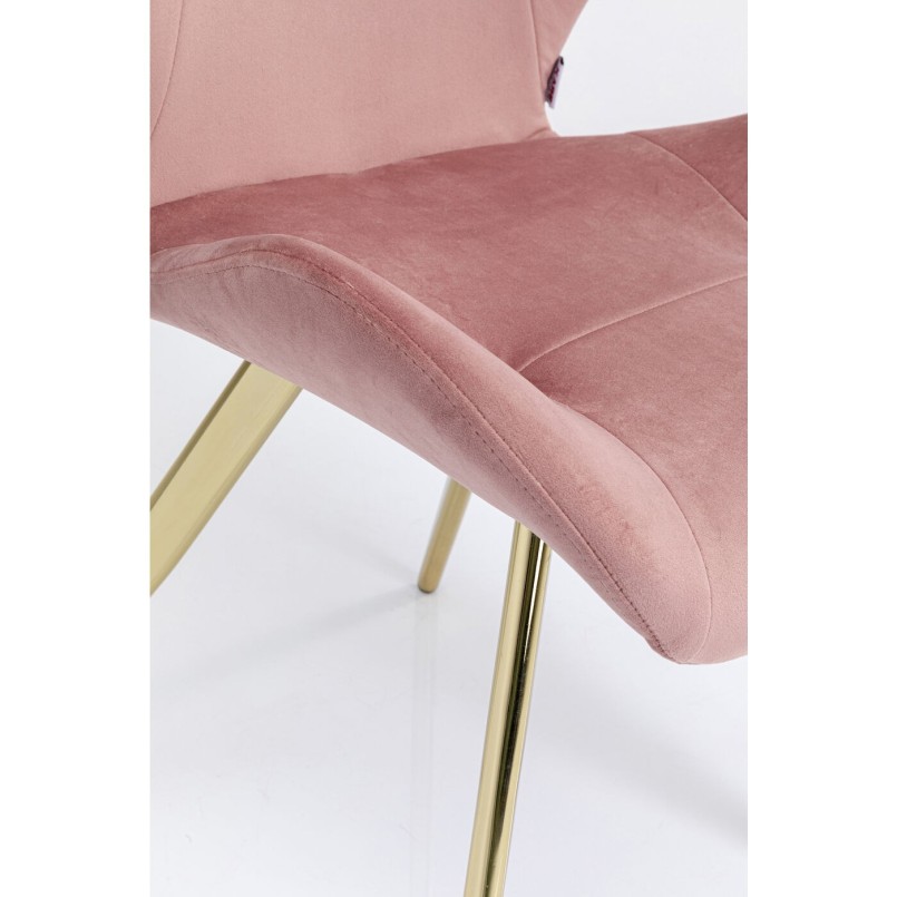 Chaise Viva velours rose Kare Design