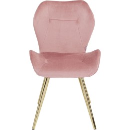 Chaise Viva velours rose Kare Design
