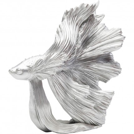 Deco Betta Fish Silver Small Kare Design