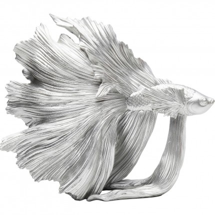 Deco Betta Fish Silver Small Kare Design