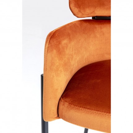 Chair with armrests Alexia Velvet Orange Kare Design