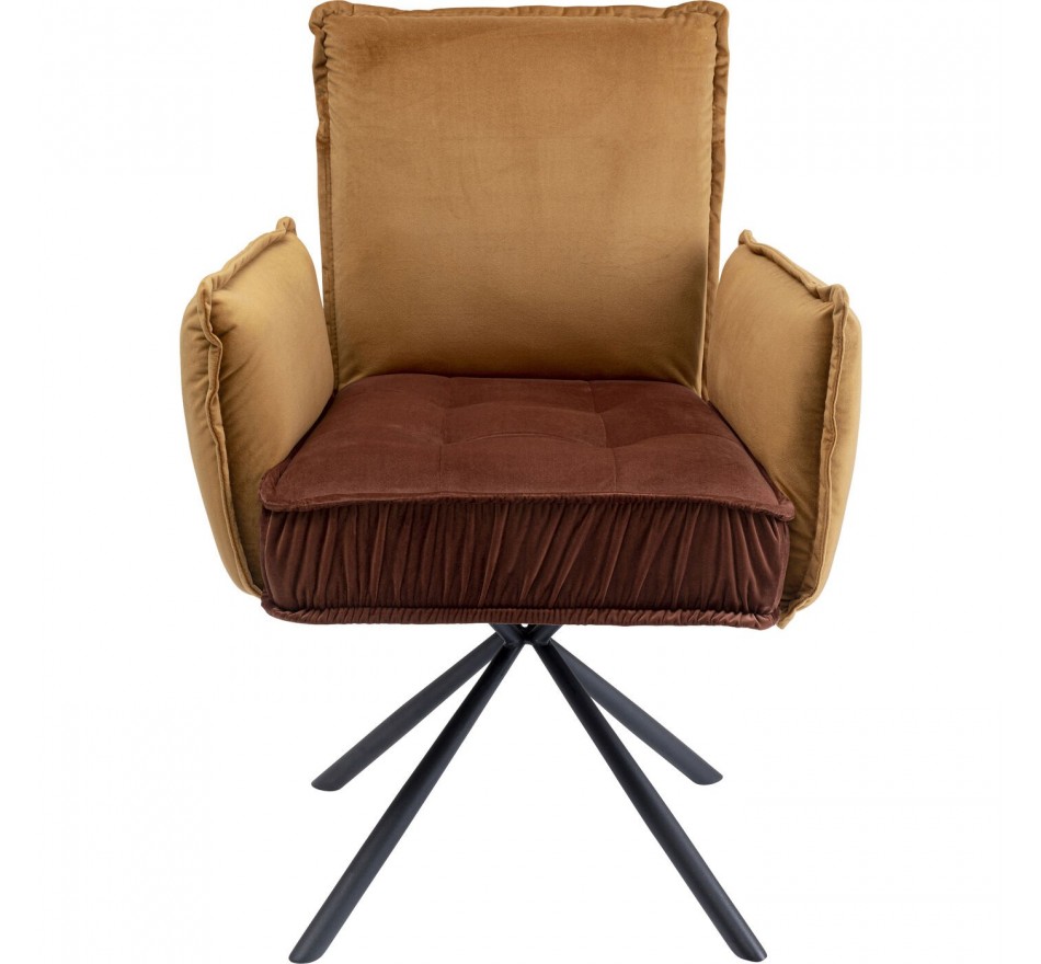 Chair with armrests Chelsea Brown Kare Design