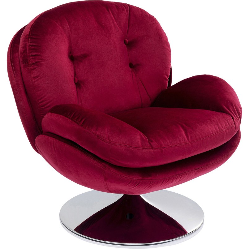 Fauteuil pivotant Cosy berry Kare Design