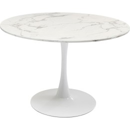 Table Schickeria Marbleprint blanc Ø110cm