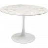 Table Schickeria 110cm effet marbre blanc Kare Design