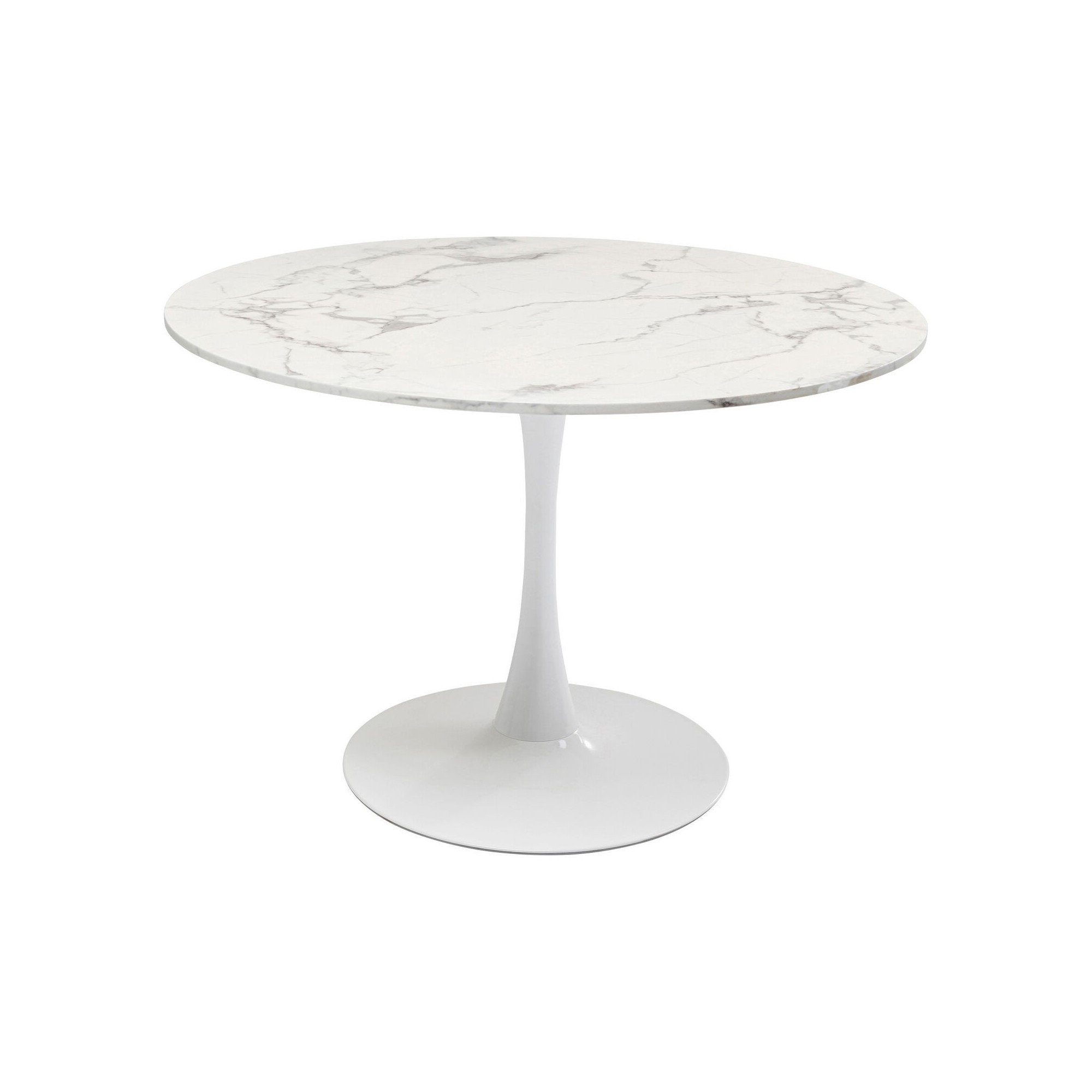 Table Schickeria Marbleprint blanc Ø110cm