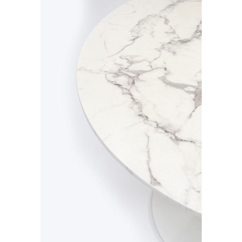 Table Schickeria Marbleprint blanc Ø110cm