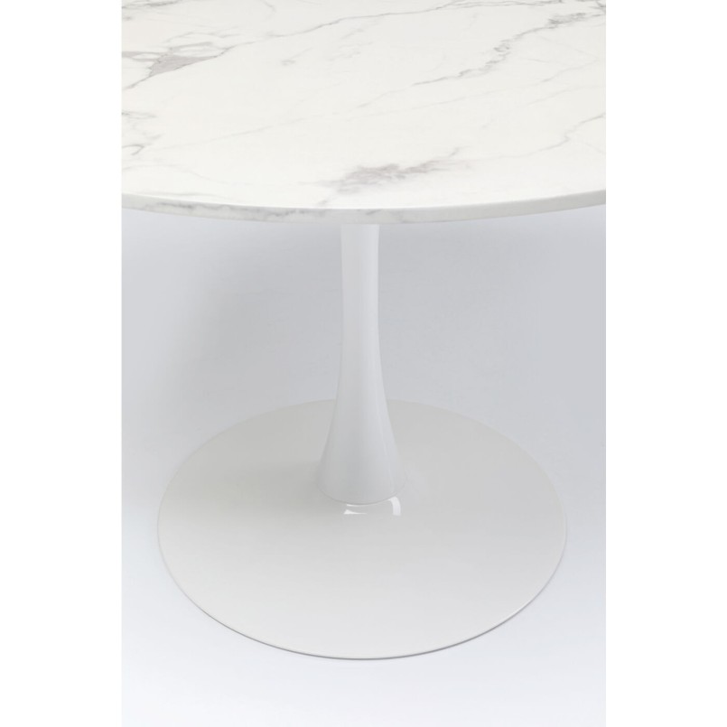 Table Schickeria Marbleprint blanc Ø110cm