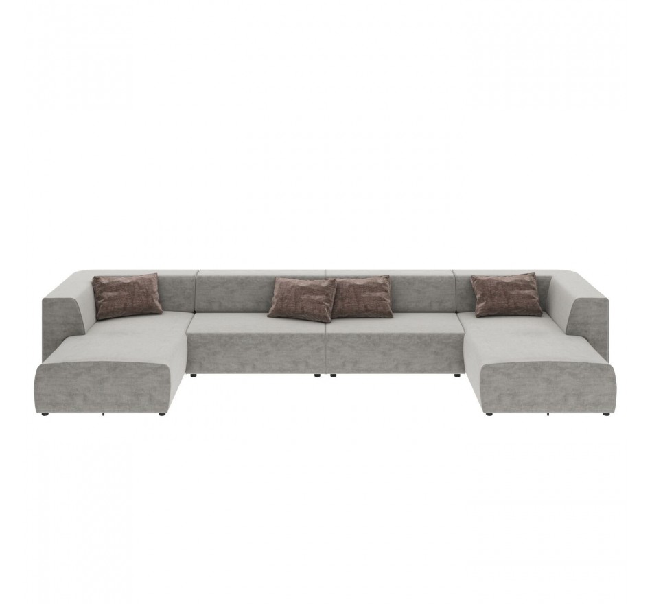 Corner Sofa Infinity Grey XXL 4-Seater Kare Design