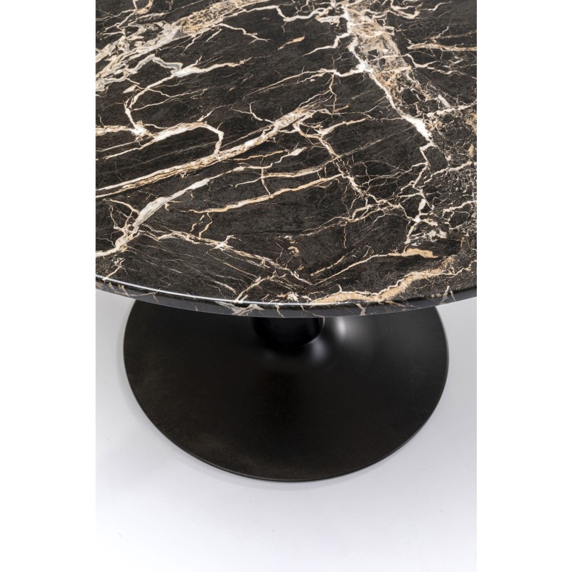Table Schickeria Marbleprint noir Ø110cm