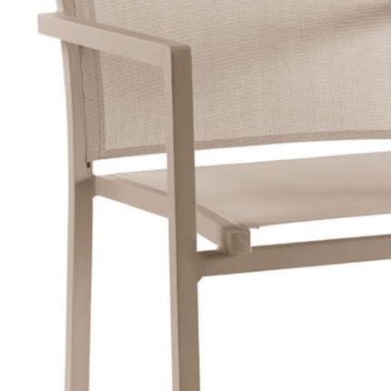 Tuinstoel met armleuningen Bari taupe Gescova