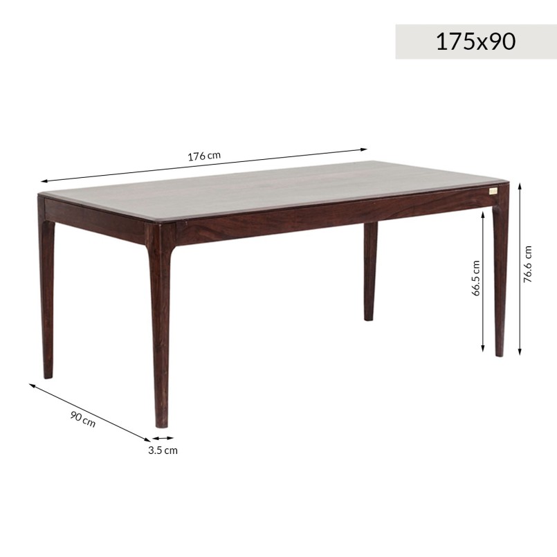 Table Brooklyn walnut 160x80cm Kare Design