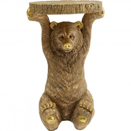 Side Table Animal Bear Gold Kare Design