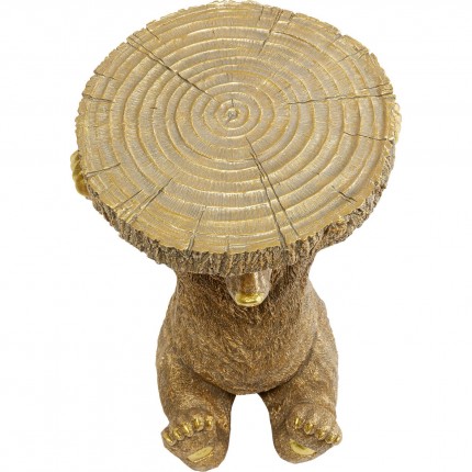 Side Table Animal Bear Gold Kare Design
