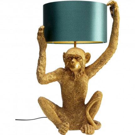 Lampe à poser Animal Holding Monkey doré